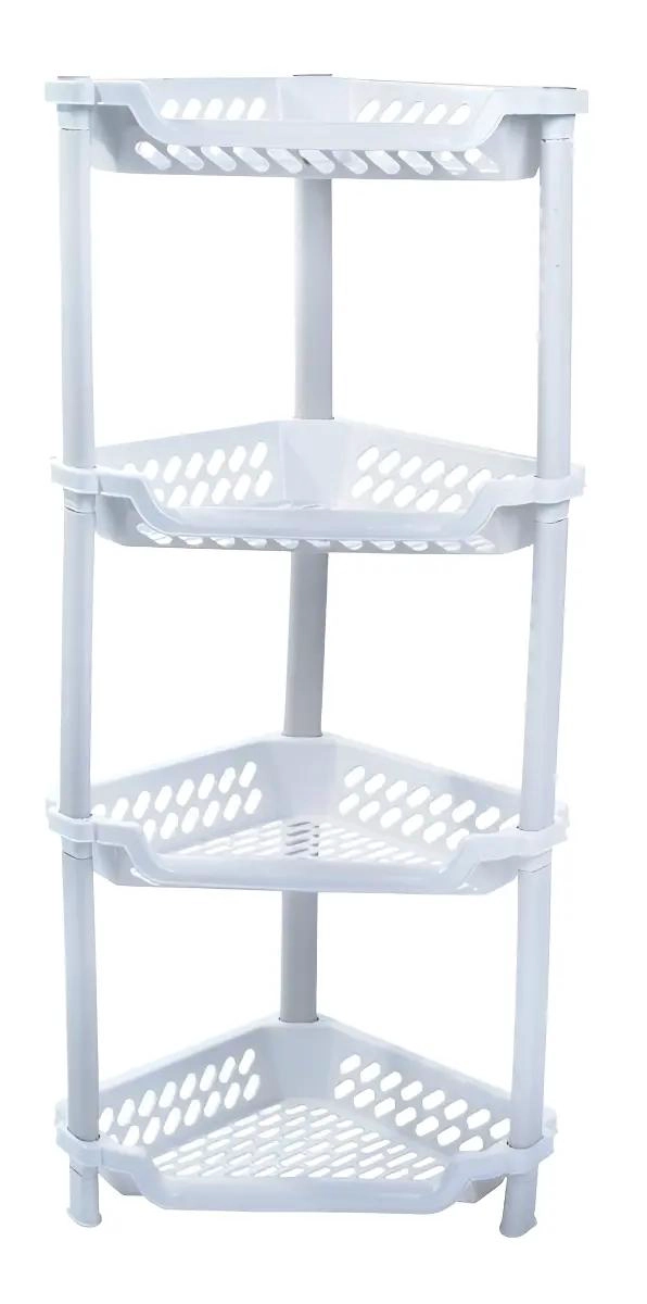 ORGANIZADOR MODULAR DE CHAMPU DE 4 NIVELES BLANCO RESISTENTE AL AGUA - 1