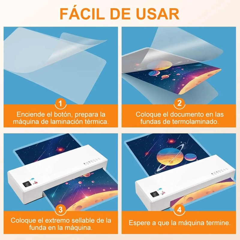100 LAMINAS A4 PARA PLASTIFICAR DOCUMENTOS DE 100 MICRONES - 3