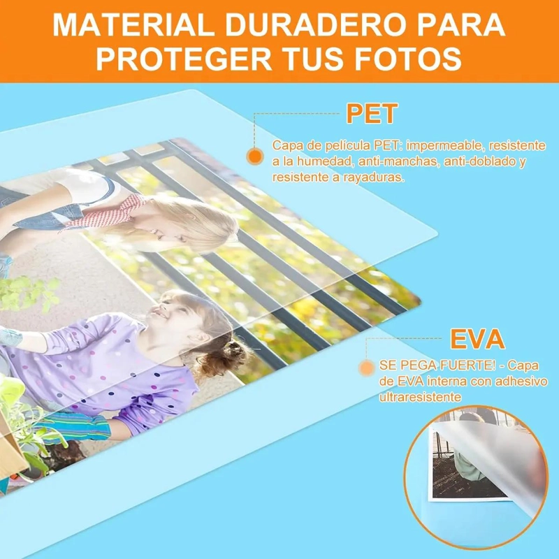 100 LAMINAS A4 PARA PLASTIFICAR DOCUMENTOS DE 100 MICRONES - 4