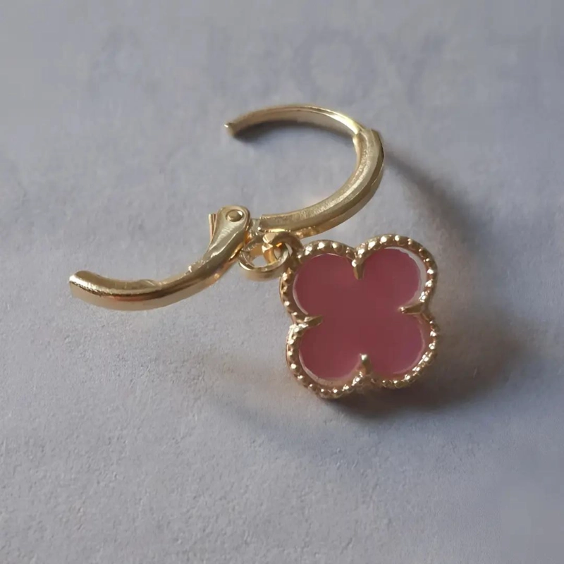 AROS ENCHAPADOS EN ORO CON DISEÑO DE FLOR ELEGANTE - 6