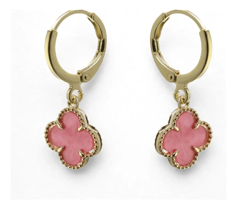AROS ENCHAPADOS EN ORO CON DISEÑO DE FLOR ELEGANTE - 8