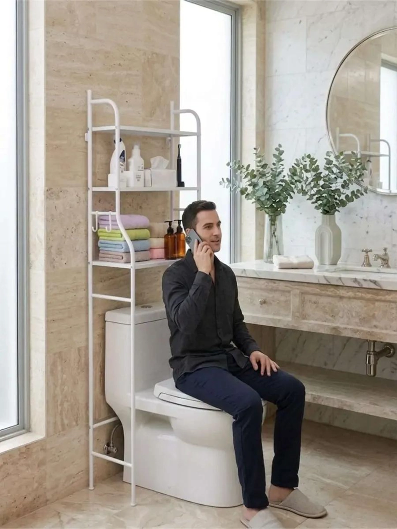 ESTANTE ORGANIZADOR DE BAÑO VERTICAL DE 3 NIVELES - 5