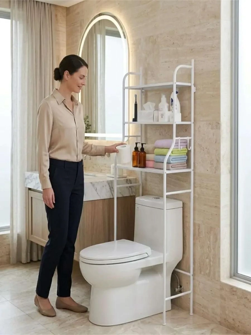 ESTANTE ORGANIZADOR DE BAÑO VERTICAL DE 3 NIVELES - 7