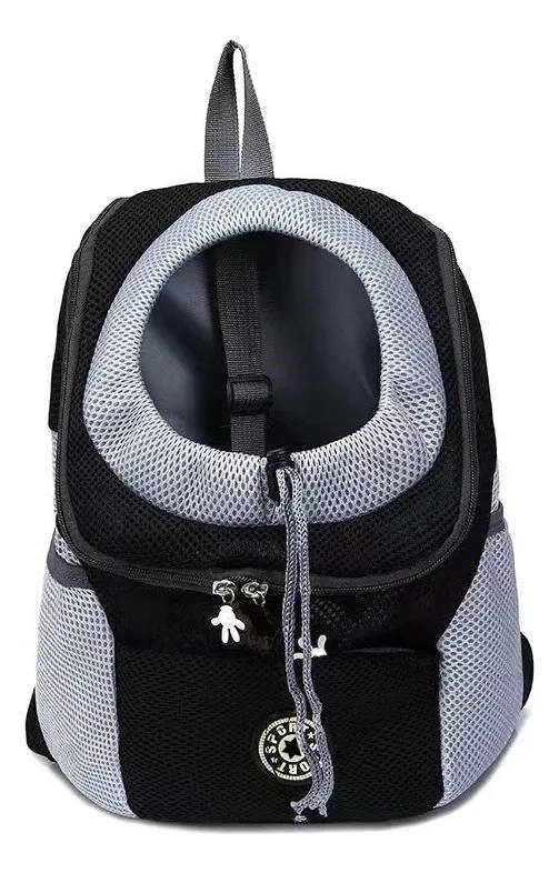 MOCHILA TRANSPORTADORA ROJA PARA MASCOTAS PEQUEÑAS CON VENTILACION - 4