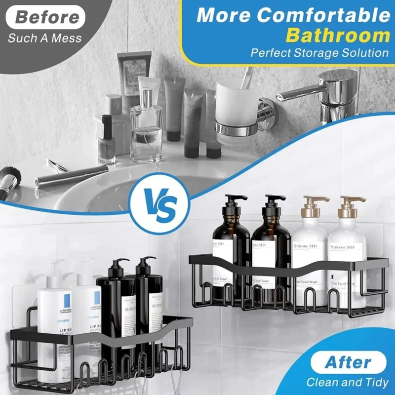 SET DE 5 ORGANIZADORES ADHESIVOS PARA DUCHA Y BAÑO - 3