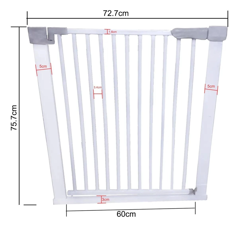 REJA DE SEGURIDAD AJUSTABLE PARA BEBE S Y MASCOTAS COLOR BLANCO - 6