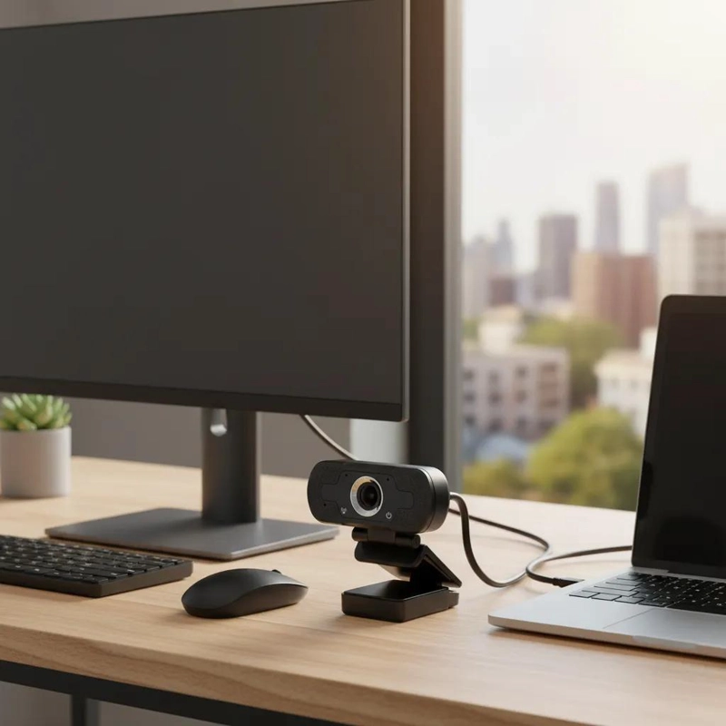 CAMARA USB CON MICROFONO PARA VIDEOCONFERENCIAS Y TELETRABAJO - 9