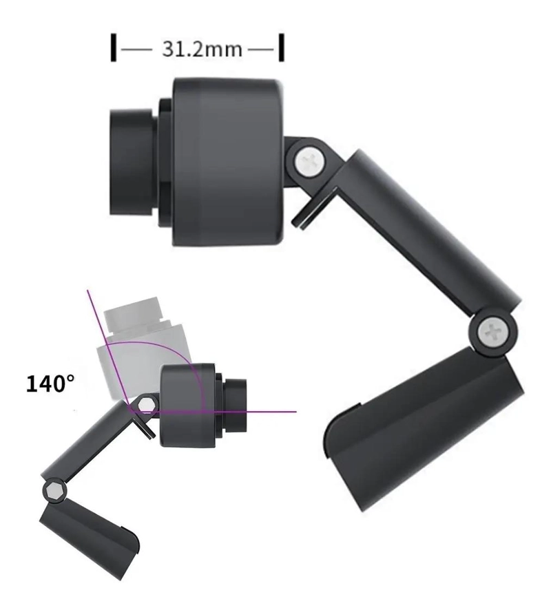 CAMARA DE VIDEO HD 1080P PARA COMPUTADORA CON MICROFONO - 5