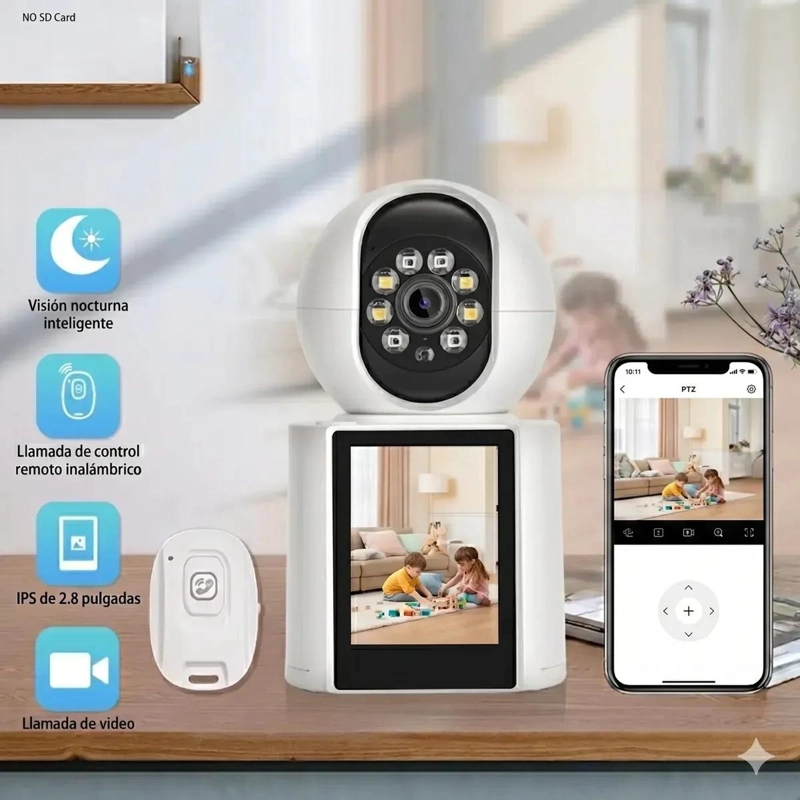 CAMARA DE SEGURIDAD WIFI 3MP CON VISION NOCTURNA Y GIRO 360 - 2