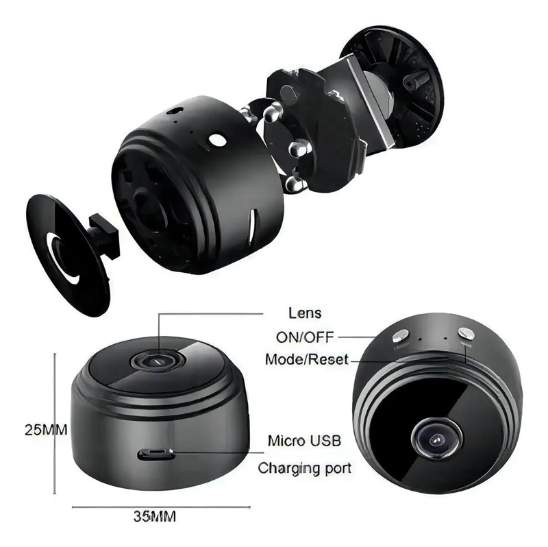 MINICAMARA ESPIA A9 CON VISION NOCTURNA Y CONEXION WIFI - 1