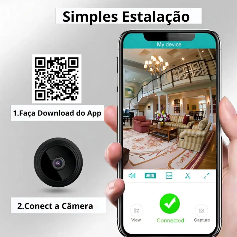 MINICAMARA ESPIA A9 CON VISION NOCTURNA Y CONEXION WIFI - 3