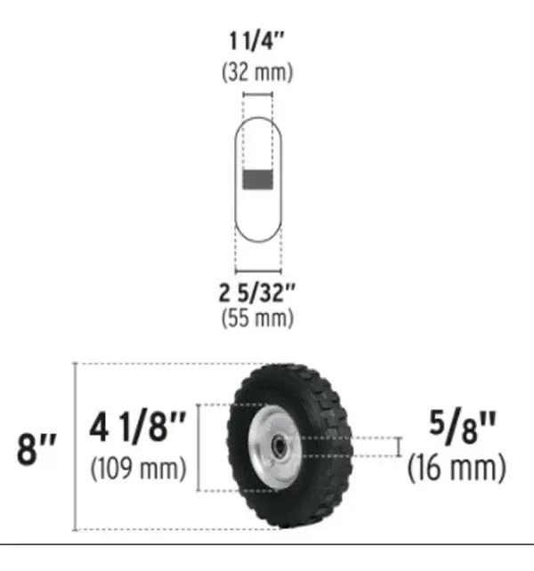 RUEDA COMPLETA PARA CARRO IMPONCHABLE DE 8 PULGADAS - 3