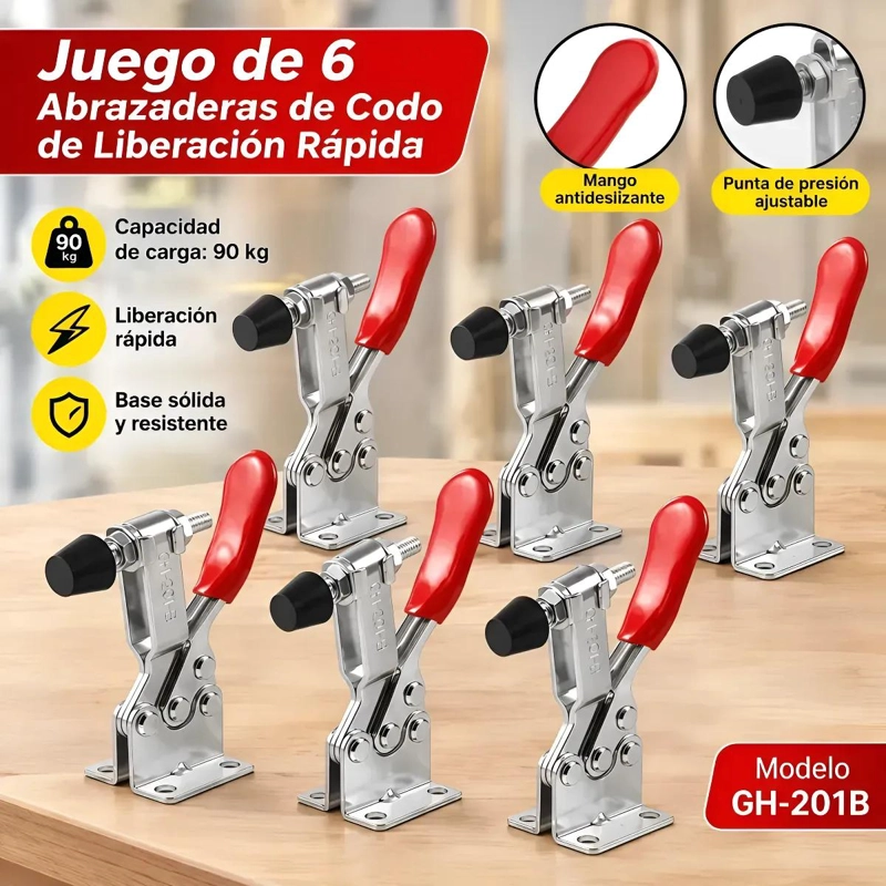 PALANCA DE SUJECION GIRATORIA CON PINZA PARA USO INDUSTRIAL - 2