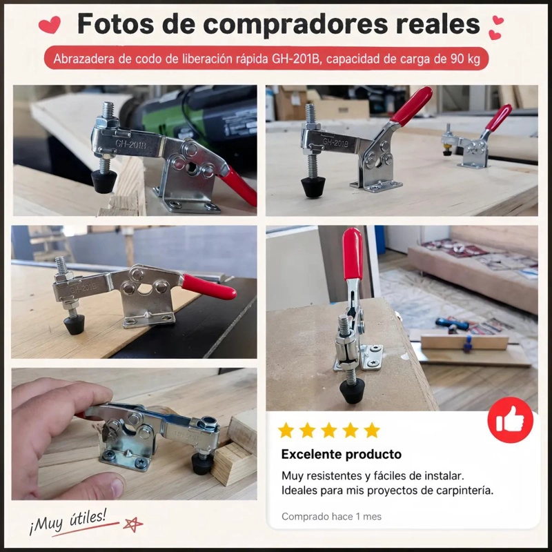 PALANCA DE SUJECION GIRATORIA CON PINZA PARA USO INDUSTRIAL - 3