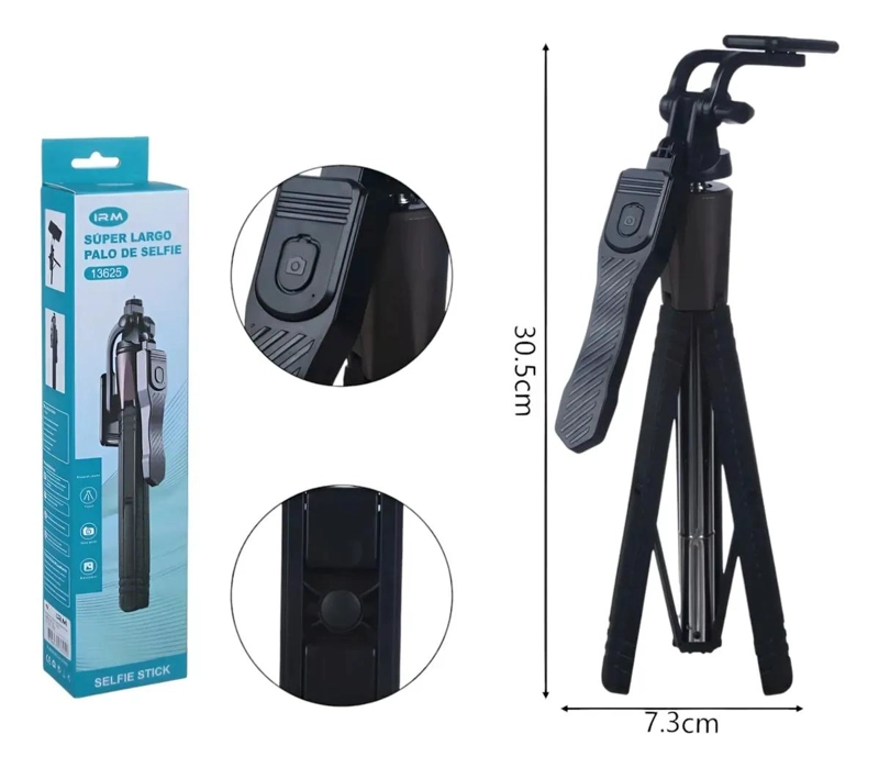 TRIPODE AJUSTABLE PARA SELFIE Y CAMARA PORTATIL - 2