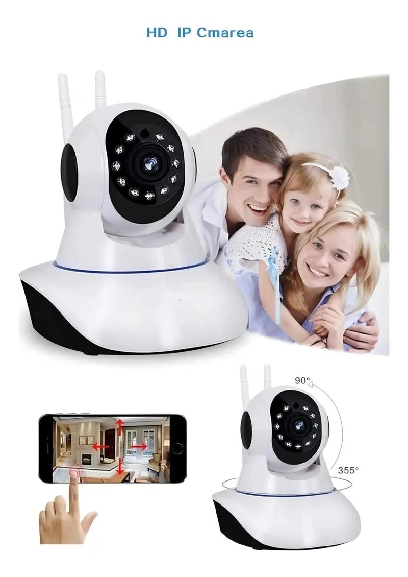 CAMARA DE SEGURIDAD WI-FI HD 360 GRADOS PARA INTERIORES - 6