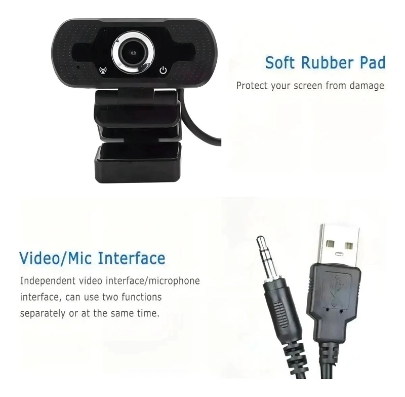 CAMARA USB CON MICROFONO PARA VIDEOCONFERENCIAS Y TELETRABAJO - 4