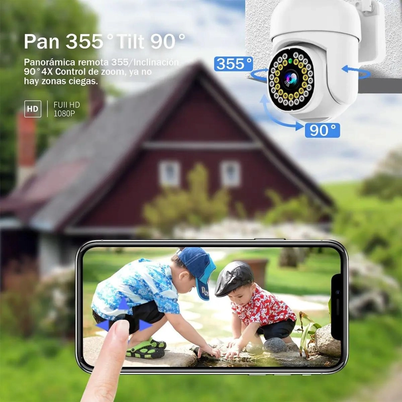 CAMARA DE SEGURIDAD WIFI IMPERMEABLE CON AUDIO BIDIRECCIONAL - 3