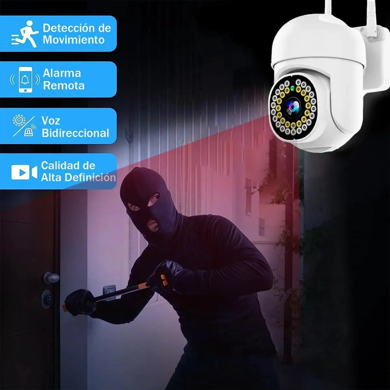 CAMARA DE SEGURIDAD WIFI IMPERMEABLE CON AUDIO BIDIRECCIONAL - 4