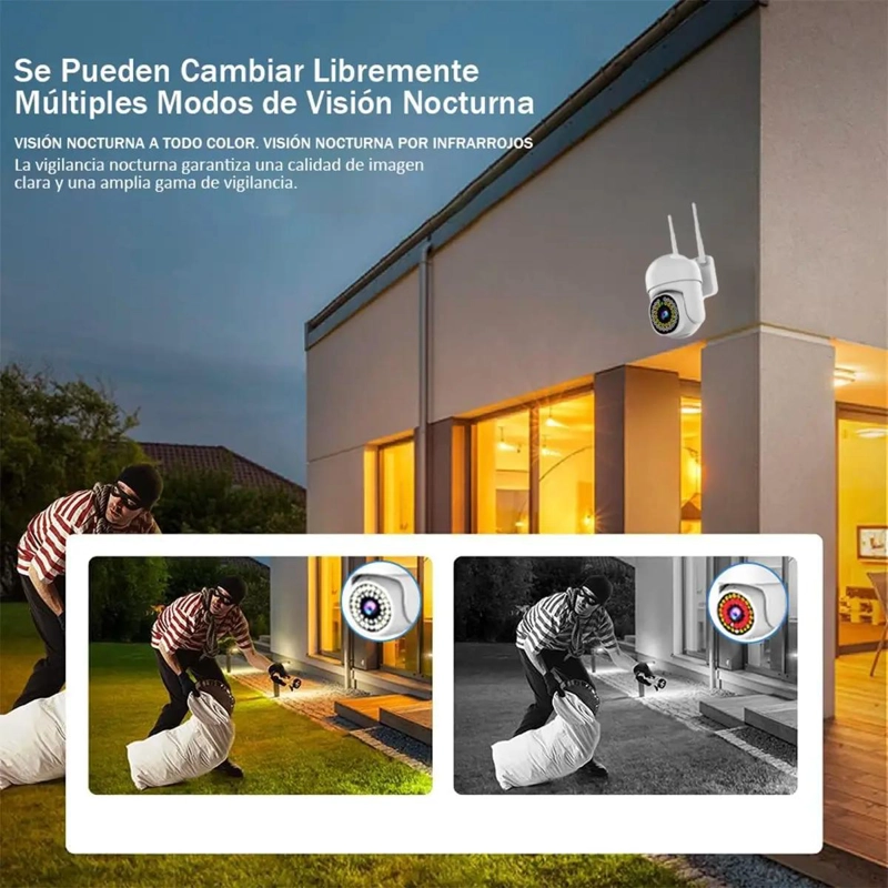 CAMARA DE SEGURIDAD WIFI IMPERMEABLE CON AUDIO BIDIRECCIONAL - 5
