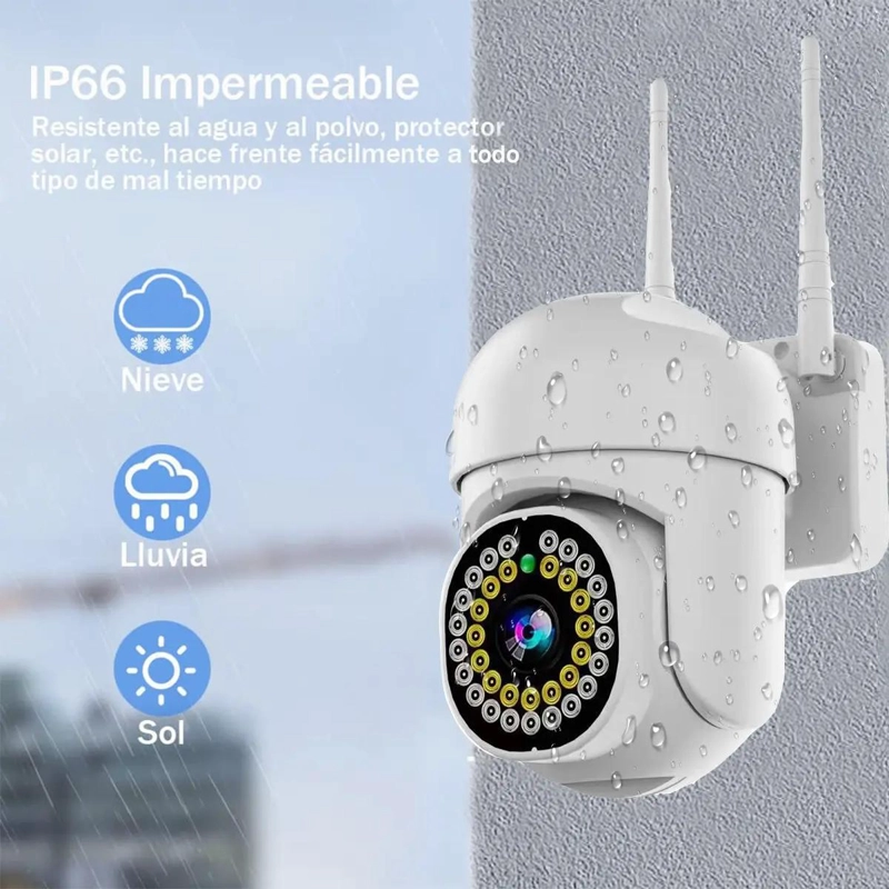 CAMARA DE SEGURIDAD WIFI IMPERMEABLE CON AUDIO BIDIRECCIONAL - 7