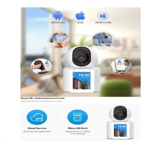 CAMARA DE SEGURIDAD WIFI CON PANTALLA Y VISION NOCTURNA - 4