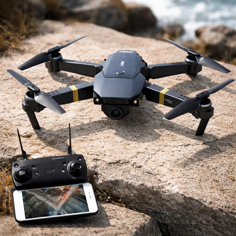 DRONE MINI PRO 4K CON DOBLE CAMARA Y ACCESORIOS INCLUIDOS - 1