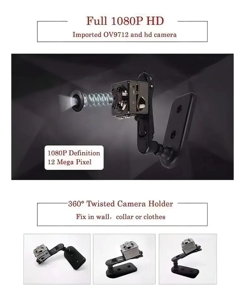 MINICAMARA ESPIA FULL HD 1080P CON VISION NOCTURNA - 7