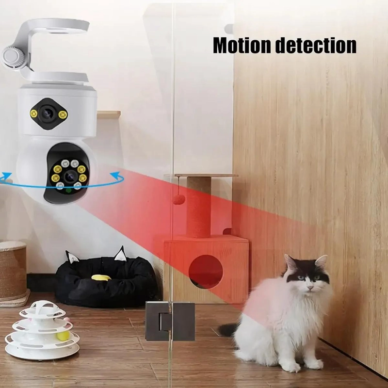 CAMARA DOBLE LENTE WIFI PARA INTERIORES CON VISION NOCTURNA - 4