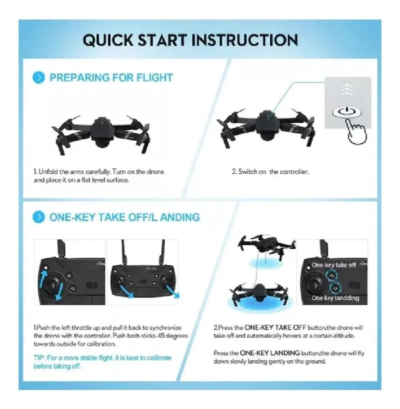 DRON PLEGABLE CON CAMARA HD 1080P Y CONTROL REMOTO - 4