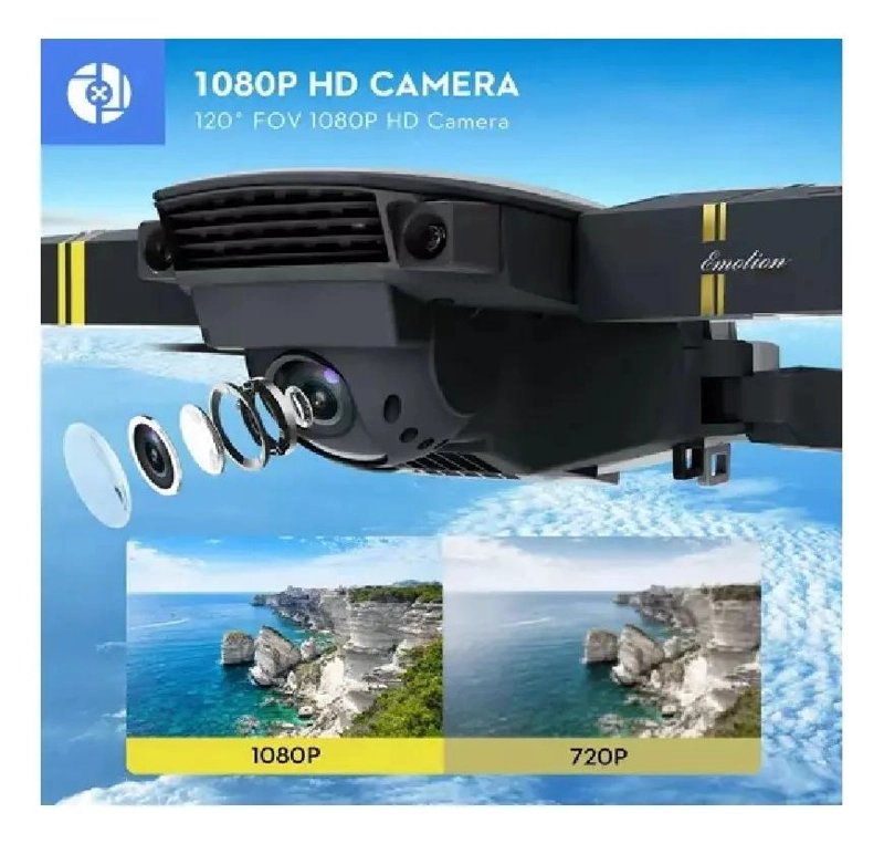 DRON PLEGABLE CON CAMARA HD 1080P Y CONTROL REMOTO - 6