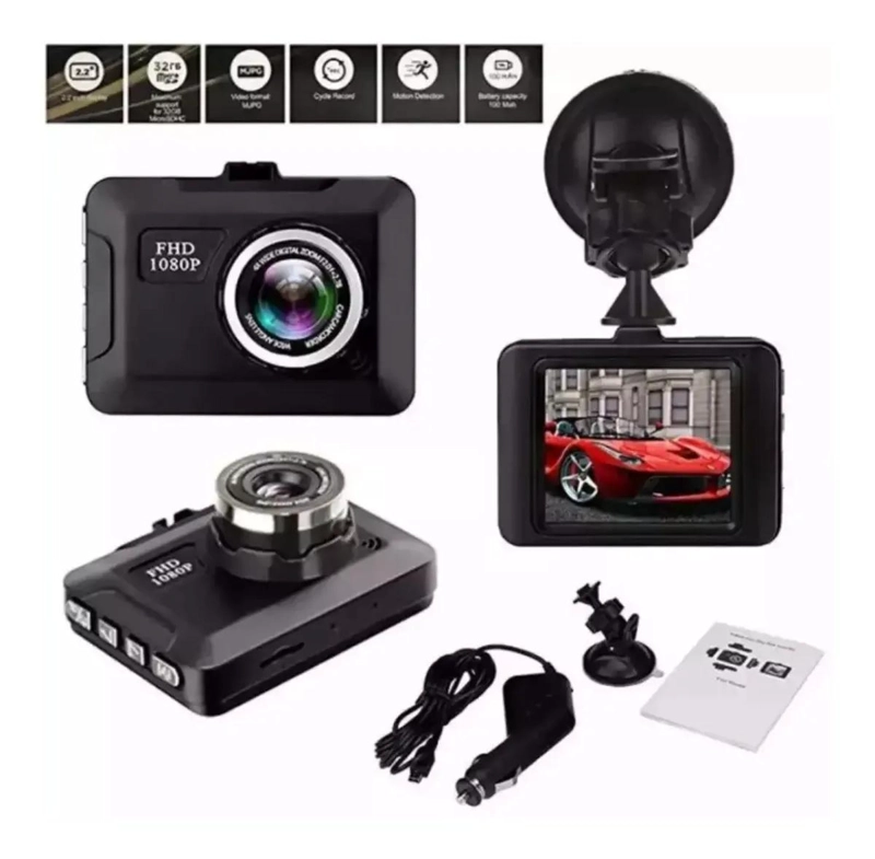 CAMARA DE SEGURIDAD PARA AUTOMOVIL FULL HD 1080P CON PANTALLA LCD - 2
