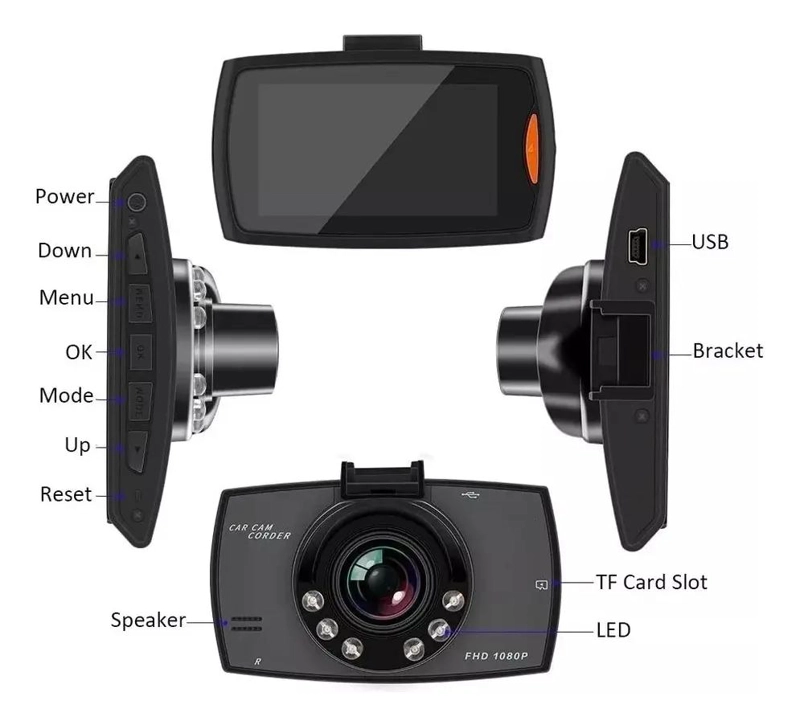 CAMARA DE SEGURIDAD PARA AUTO CON PANTALLA DE 2.7 PULGADAS - 4