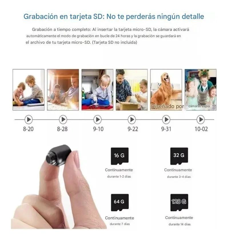 CAMARA ESPIA MINI WIFI HD 1080P CON VISION NOCTURNA - 3