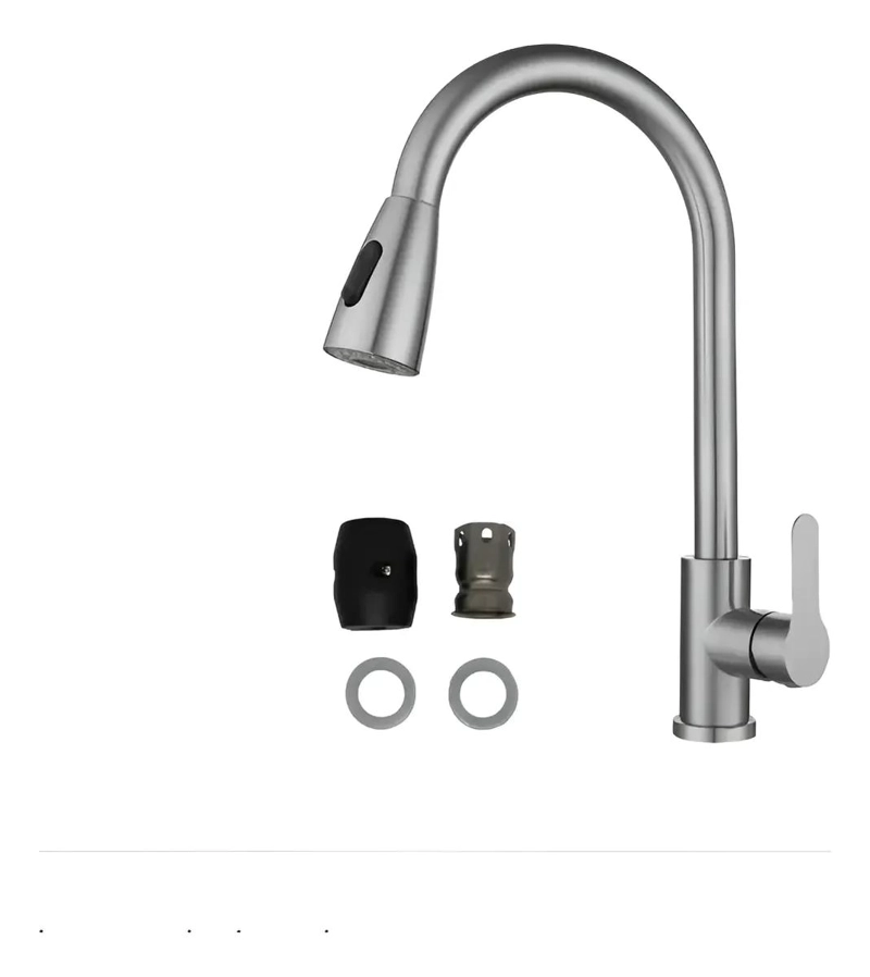 GRIFO MONOMANDO FLEXIBLE PARA LAVAPLATOS DE COCINA - 1