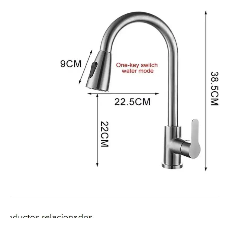 GRIFO MONOMANDO FLEXIBLE PARA LAVAPLATOS DE COCINA - 3
