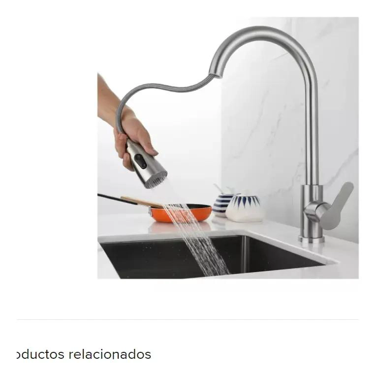 GRIFO MONOMANDO FLEXIBLE PARA LAVAPLATOS DE COCINA - 4