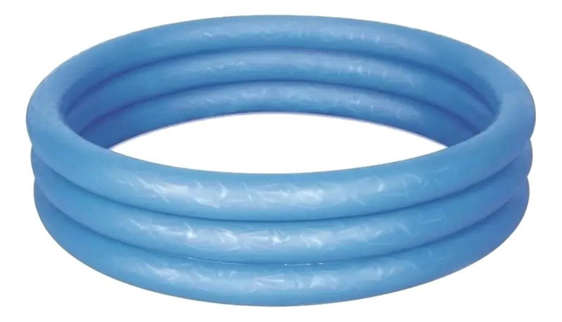 PILETA INFLABLE REDONDA DE 1.22M CON 3 AROS PARA NIÑOS - 1