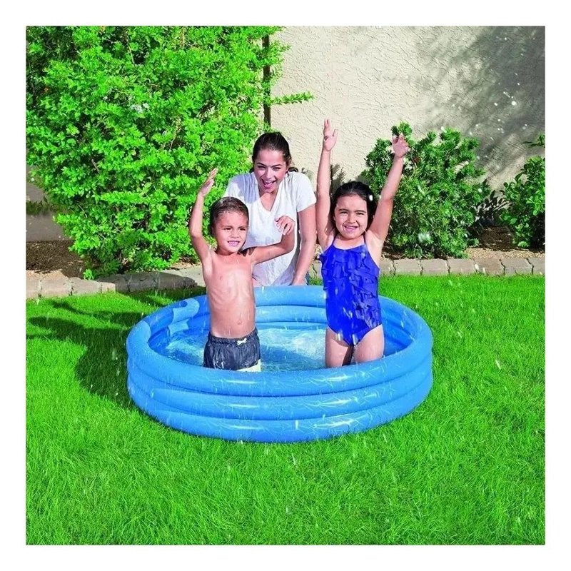 PILETA INFLABLE REDONDA DE 1.22M CON 3 AROS PARA NIÑOS - 2