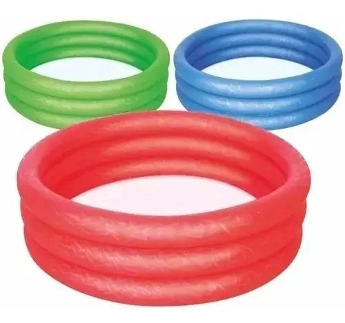 PILETA INFLABLE REDONDA DE 1.22M CON 3 AROS PARA NIÑOS - 3