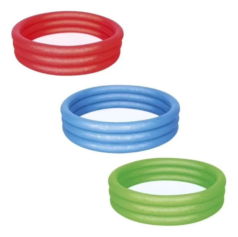 PILETA INFLABLE REDONDA DE 1.22M CON 3 AROS PARA NIÑOS - 5