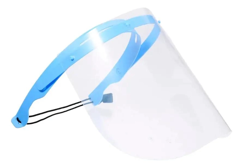 PROTECTOR FACIAL CON 10 MICAS REEMPLAZABLES Y DISEÑO ERGONOMICO - 1