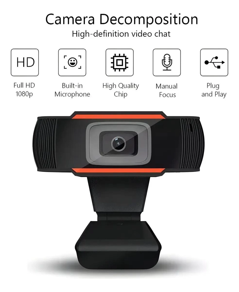 CAMARA WEB FULL HD 1080P CON MICROFONO INTEGRADO - 2