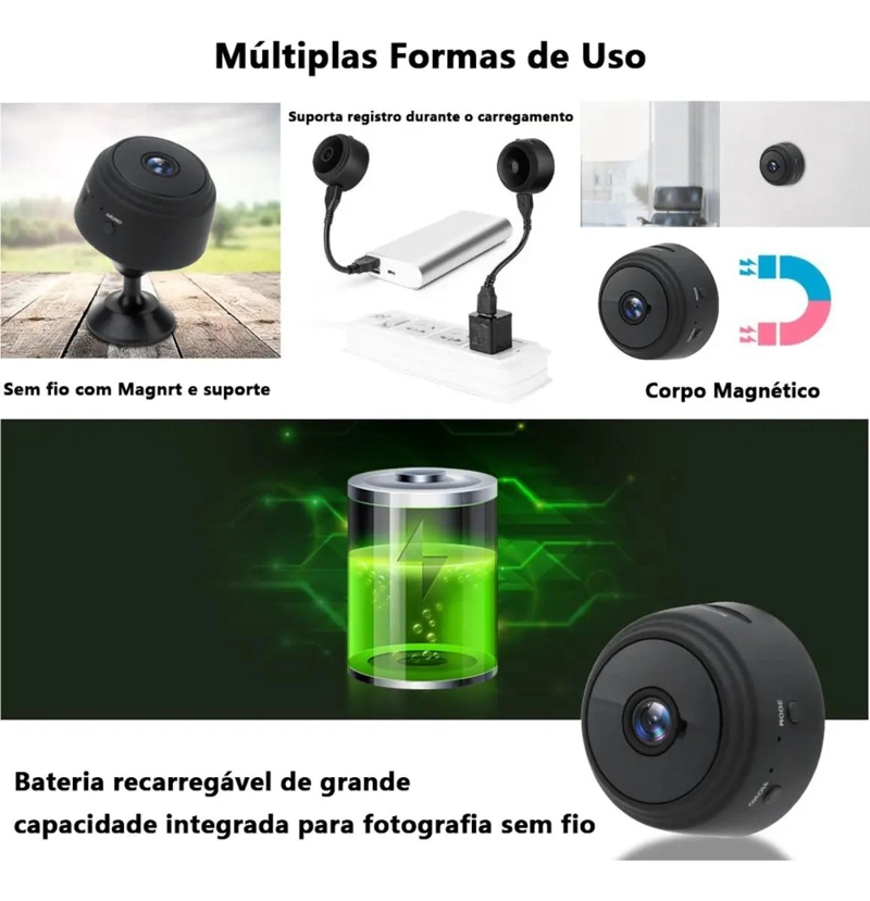 CAMARA ESPIA WIFI COMPACTA CON GRABACION DE VOZ - 7
