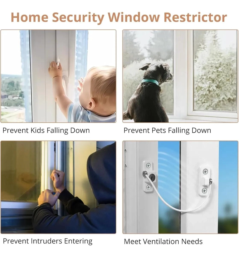 CERRADURAS DE SEGURIDAD PARA VENTANAS Y PUERTAS PARA NIÑOS - 6
