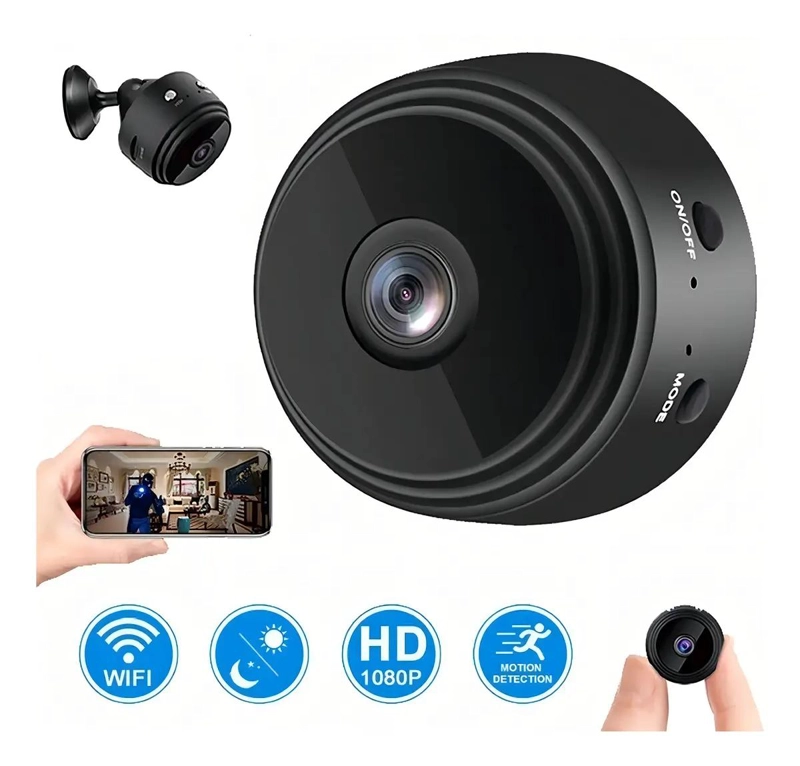 CAMARA ESPIA CON VISION NOCTURNA Y CONEXION WIFI PARA SEGURIDAD - 1