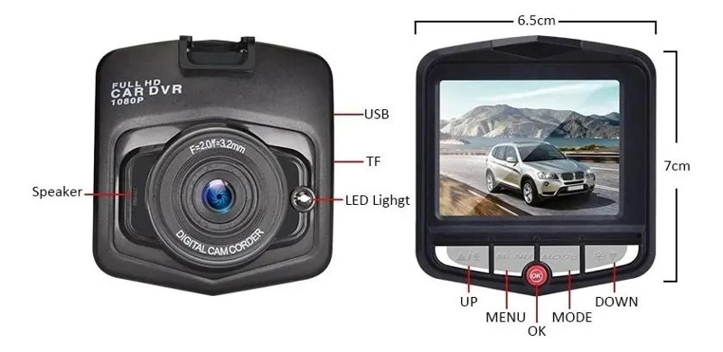 CAMARA DVR HD 1080P PARA AUTOS CON VISION NOCTURNA - 5