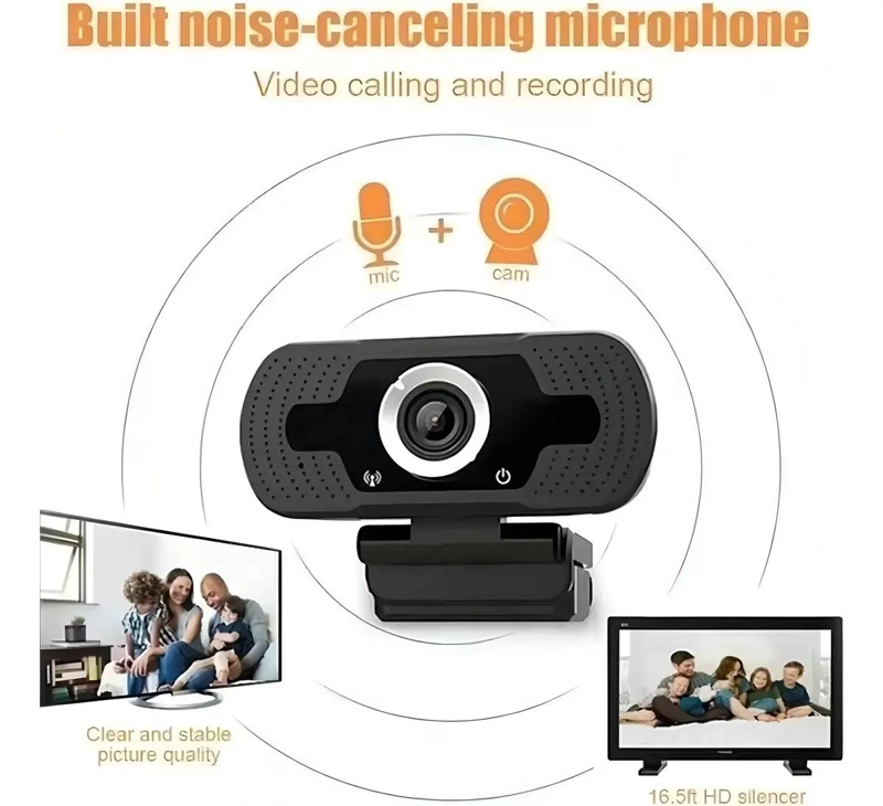 CAMARA USB CON MICROFONO PARA VIDEOCONFERENCIAS Y TELETRABAJO - 3