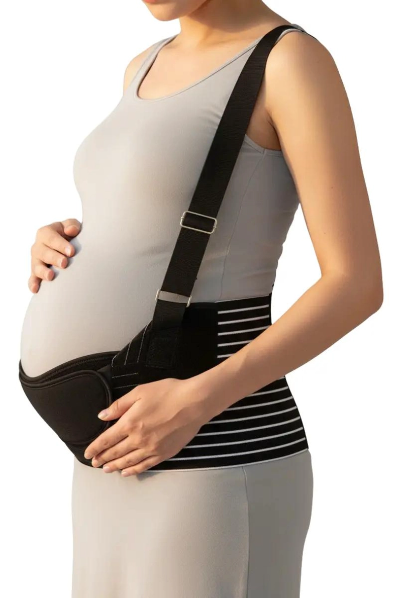 FAJA DE SOPORTE LUMBAR PARA EMBARAZO AJUSTABLE Y COMODA - 1
