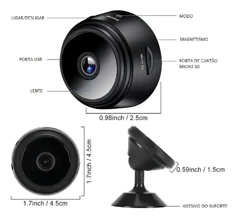MINI CAMARA ESPIA WIFI CON SENSOR Y VISION NOCTURNA - 3